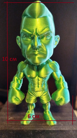 Брутальный мужчина в перчатках боксёрских - 3D фигурка подарок универсальный