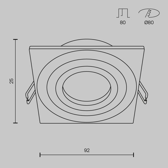 Встраиваемый светильник Technical DL024-2-01B