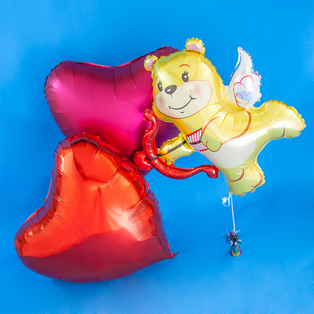 Сердце 36" Вишневый сатин Gr