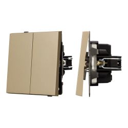 Механизм выключателя управления шторами SWT-TENDO-MKR2-SFPL-GD (230V, 10A) (Arlight, Матовый песочный) 054560