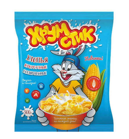 Хлопья кукурузные глазированные "ХрумСтик" 300г. Лидкон