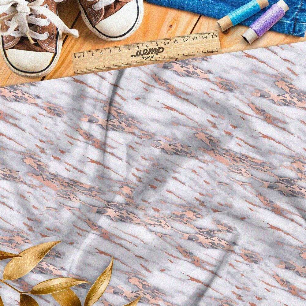 Ткань таффета пыльно-розовая кора дерева