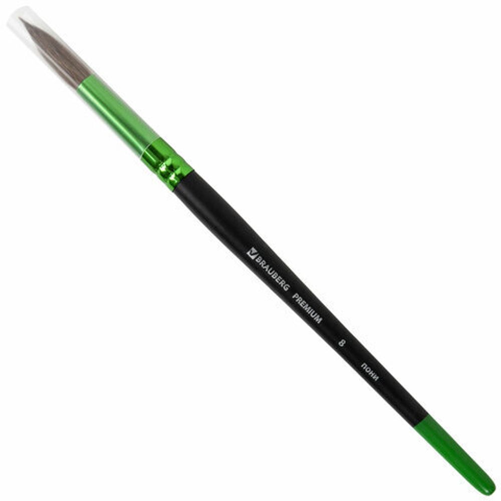 Кисть из ворса пони № 8, BRAUBERG PREMIUM, 200987