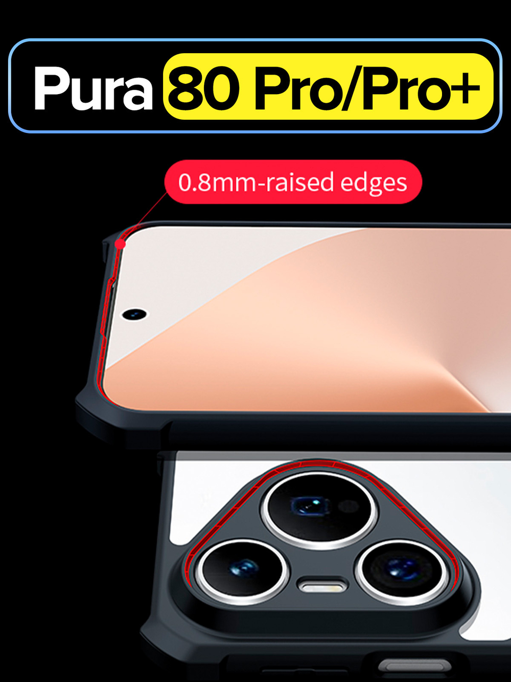 Чехол для Huawei Pura 80 Pro c MagSafe противоударный с усиленными углами XUNDD