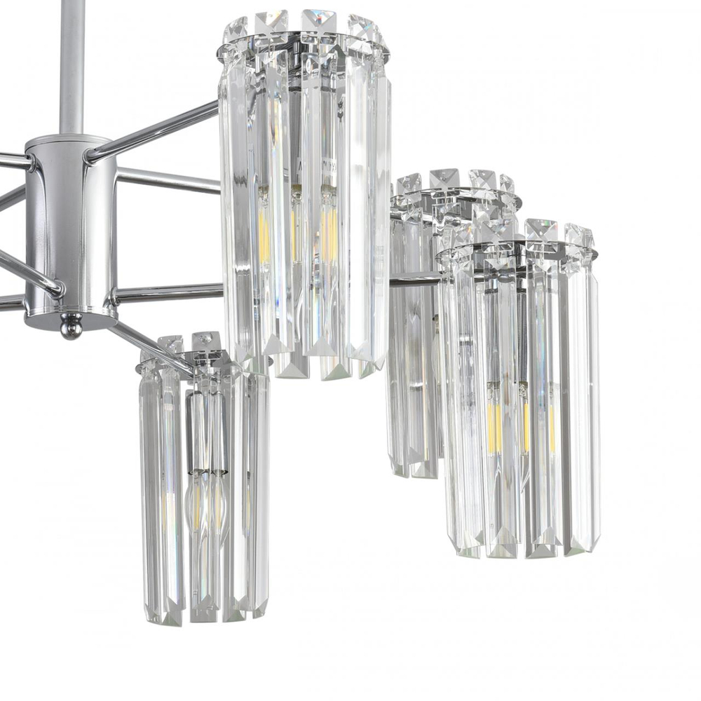 8348/8C CLASSI LN26 156 хром/прозрачный, металл/хрусталь Люстра подвесная E14 8*40W 220V FAVLA