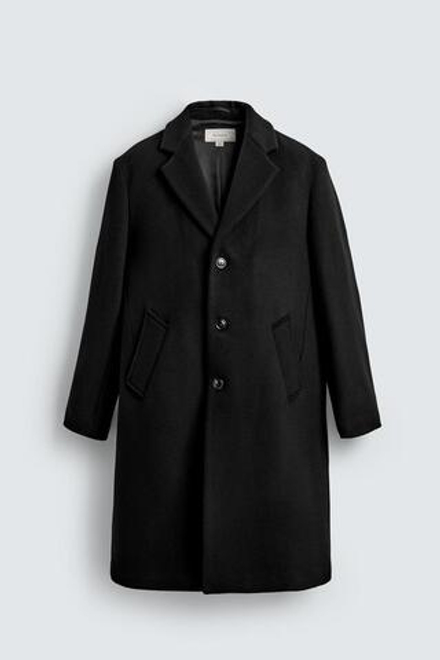 ZARA ПАЛЬТО ИЗ СМЕСОВОЙ ШЕРСТИ MANTECO®, ЧЕРНЫЙ