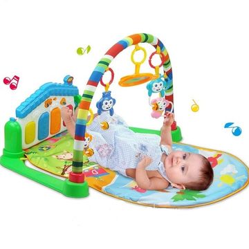 Развивающий музыкальный коврик с пианино и мягкими игрушками