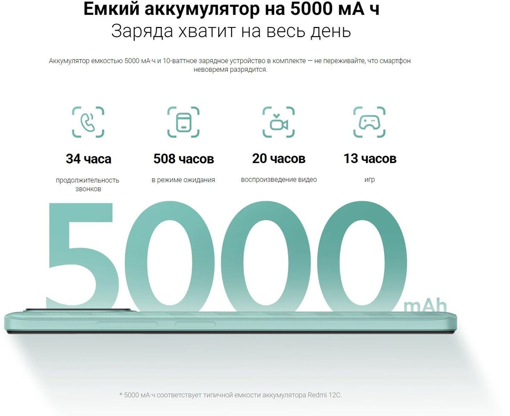 Смартфон Xiaomi Redmi 12C 4/64 ГБ Global, 2 nano SIM, лавандовый