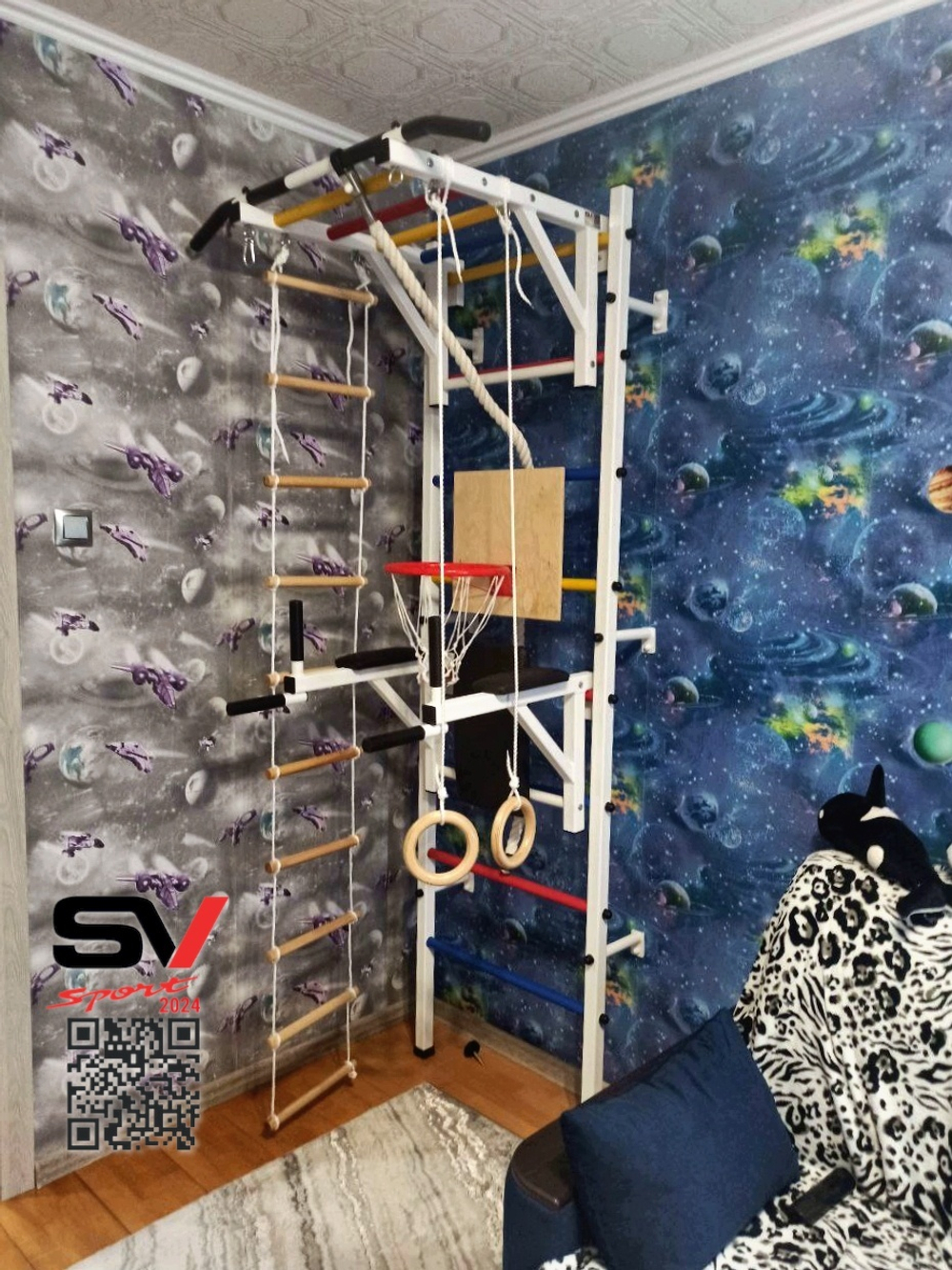 Монтаж шведской стенки Sv Sport в пеноблочные, газоблочные стены