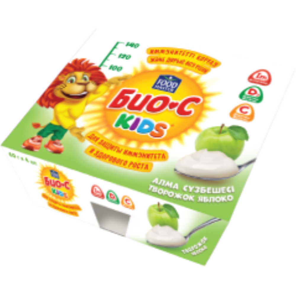 Творожок Food Master Био-С Kids Яблоко 4*60 гр