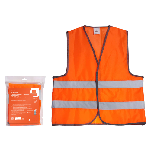 Жилет безопасности светоотражающий оранжевый XL 65 х 65 см Airline