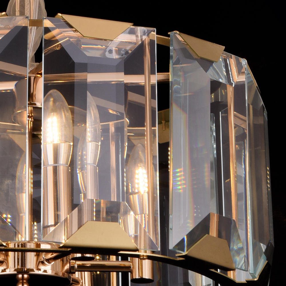 Люстра Harlow Crystal L4 gold