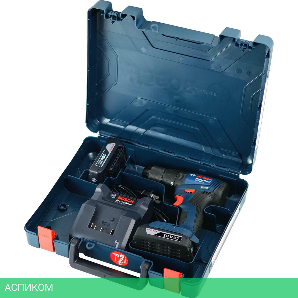Дрель-шуруповерт Bosch GSB 185-LI кейс, 2 АКБ (06019K3100)