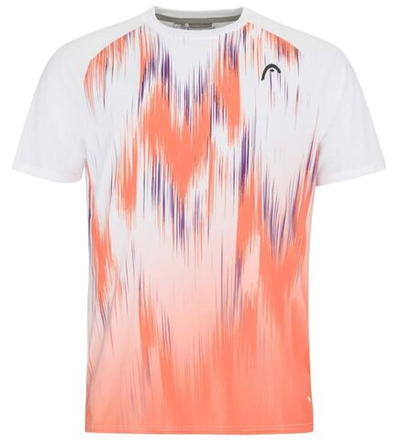 Футболка для мальчика теннисная Head Topspin T-Shirt - flaming/print vision