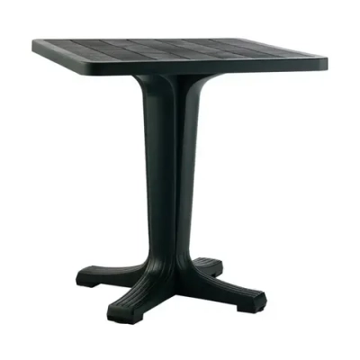 Стол Прованс квадратный 70см 1 ножка темно-зеленый 700х700х720мм