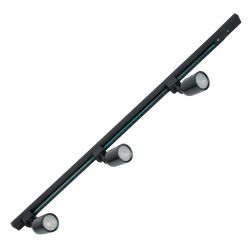 ULB-Q292 8W-4200К-K BLACK SET31 Светильник-прожектор светодиодный трековый. в составе набора из 3 штук на шинопроводе 1 м с коннектором. 1800 Лм. Белый свет 4200К. Корпус черный. ТМ Volpe.