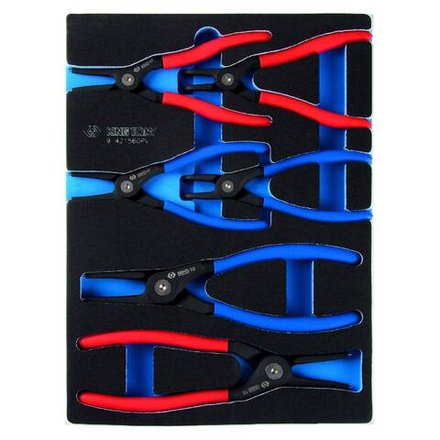 KING TONY (9-42156GPV) Набор съемников стопорных колец, ложемент, 6 предметов