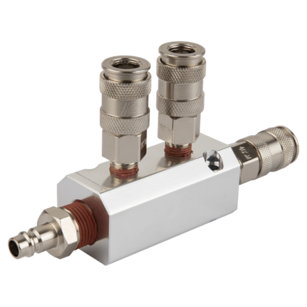 HRS-SM2BA Разветвитель с увеличенной пропускной способностью: три выхода, 1/4'' - 1/4'', вход со штекером