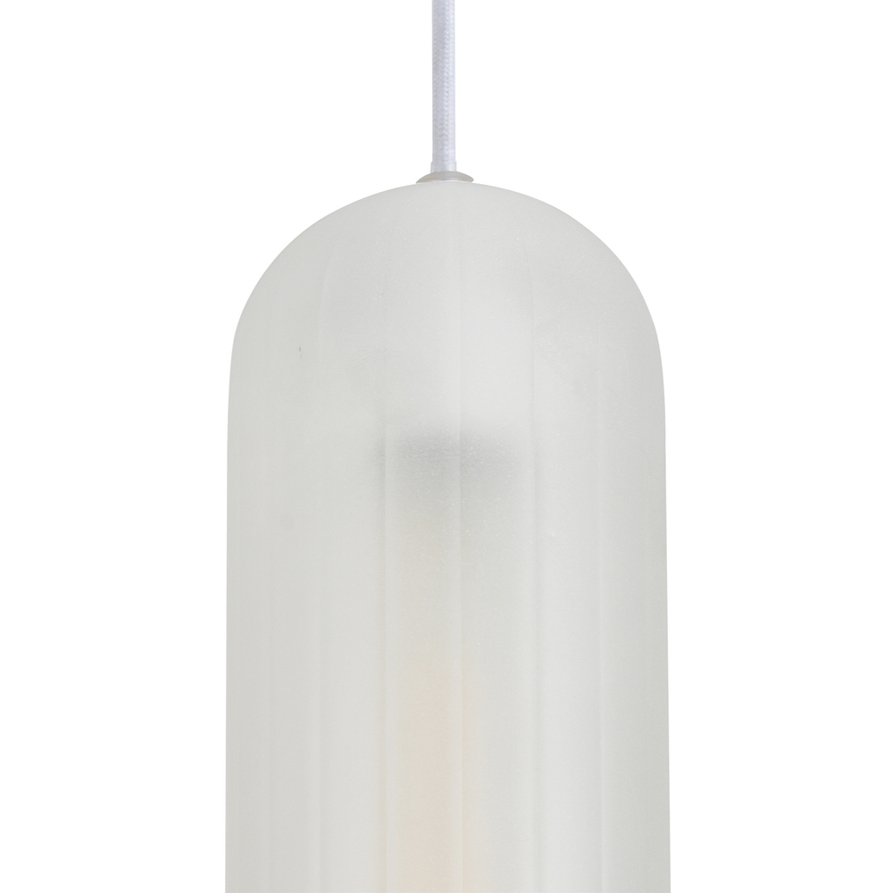 Подвесной светильник 3x40Вт E27, металл/стекло, белый