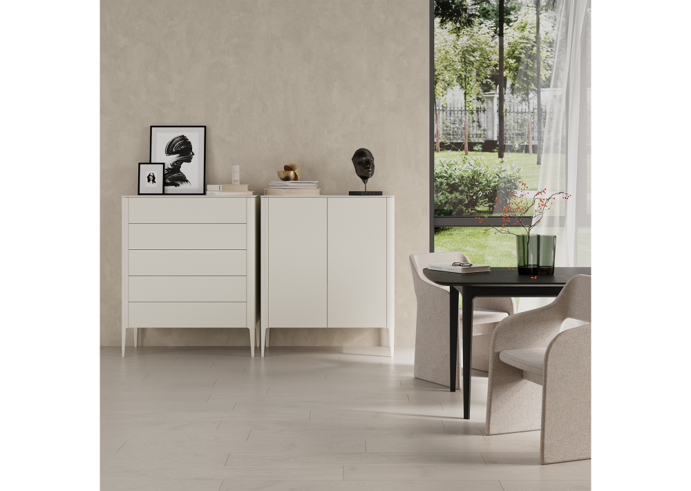 Шкаф Type 2 двери низкий (молочный)