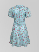 Платье Miss Diva 775 короткое в цветок с воротником