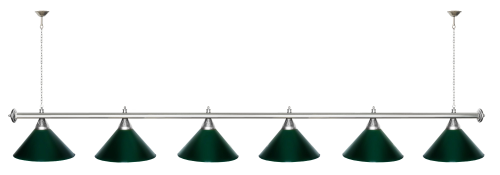 Лампа STARTBILLIARDS 6 пл. (плафоны золотые,штанга золотая,фурнитура золото)