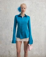 Шелковая рубашка Silk Aquamarine