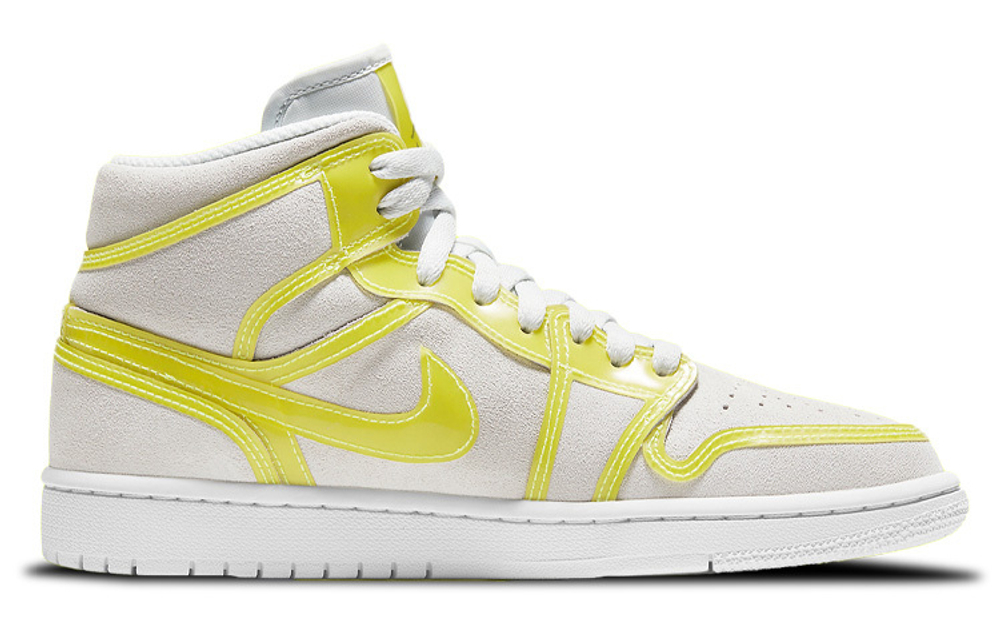 Кроссовки Jordan Air Jordan 1 Mid Lx "Opti Yellow" (Женская размерная сетка)