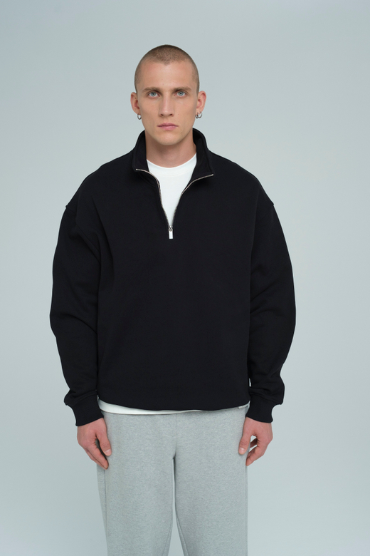 Свитшот на молнии | black