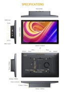 10.1" Портативный сенсорный монитор для Raspberry Pi, UPi06 Max, IPS, 1280x800, 60 Гц