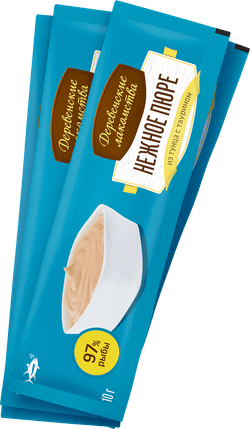 Деревенские лакомства для кошек "Нежное пюре из тунца" - 4*10 гр