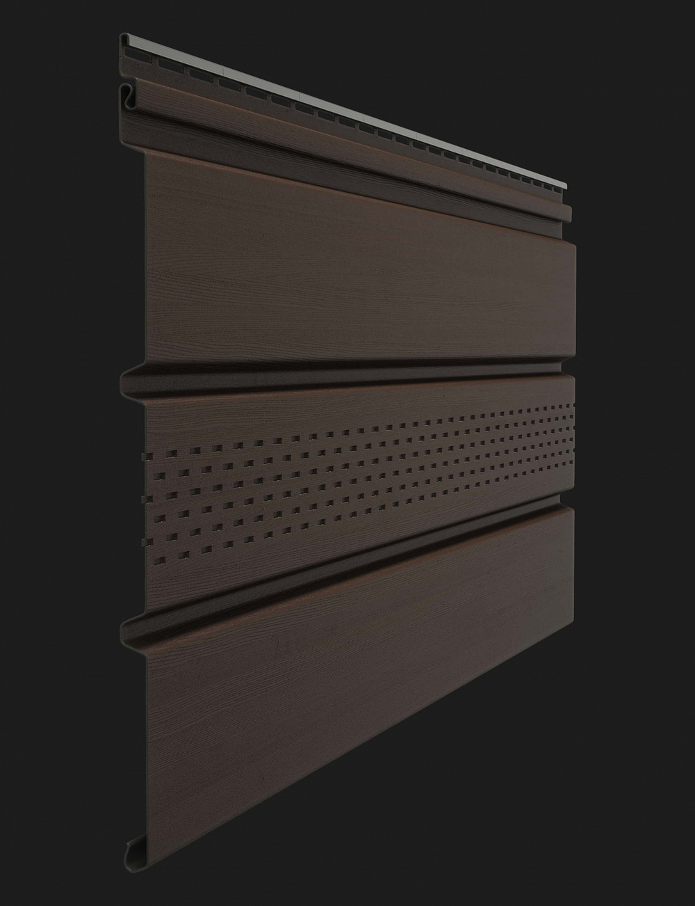 Döcke PREMIUM Софит с центральной перфорацией (Шоколад)