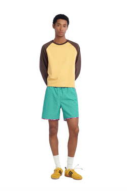 ZARA X BENITO ANTONIO ДЛИННЫЕ ПЛАВКИ В КОНТРАСТНУЮ КЛЕТКУ, ЗЕЛЕНЫЙ