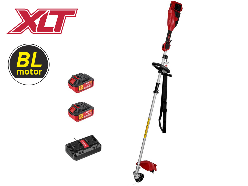Триммер аккум. WORTEX TB 3036-1 ALL1 XLT SET БЕСЩЁТ.ДВИГ., 18В+18В, шир.скаш.340/255 мм леска/нож