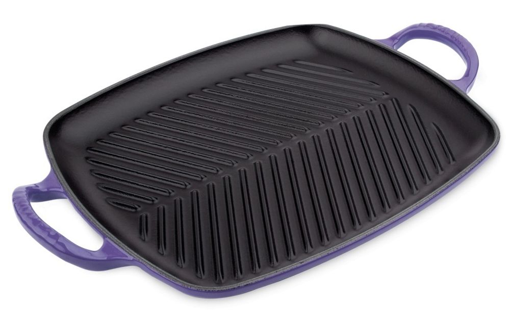 Чугунная сковорода-гриль Le Creuset, 30x27 см, Фиолетовая