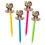 Ручка шариковая Alingar "Обезьянка", 0,7 мм, синяя, цветной пластиковый корпус, карт. уп.