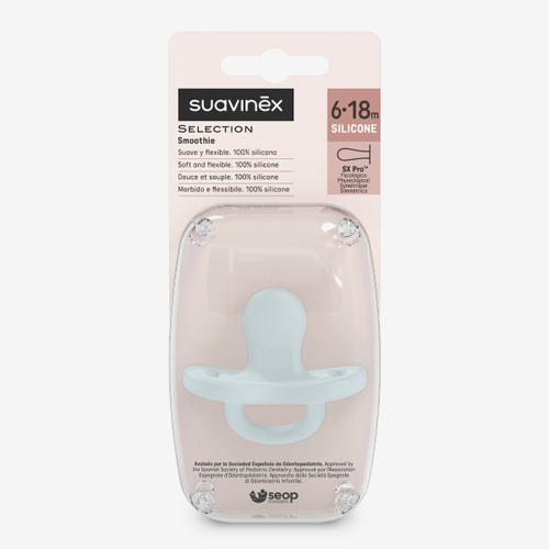Пустышка Suavinex Colour Essence SX PRO светло-голубой 6-18 мес