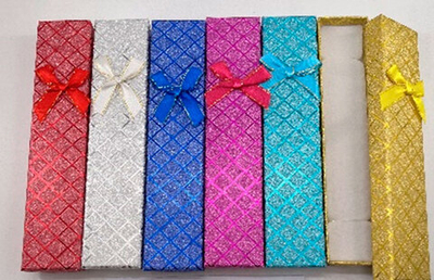 Футляр картонный прямоугольный, ассорти (6х2шт), серия "Подарочная" (№36)