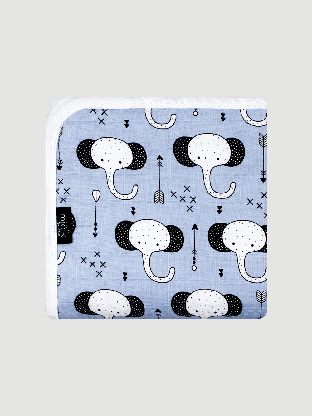 Муслиновое утеплённое одеяло Mjölk Слоники, уценка