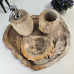 Набор из окаменелого дерева 4 предм Fossil Set NF-63064 поднос 33см*39см