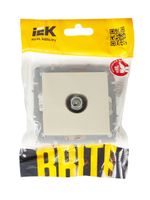 BRITE Розетка TV проходная РТВ10-0-БрКр бежевый IEK