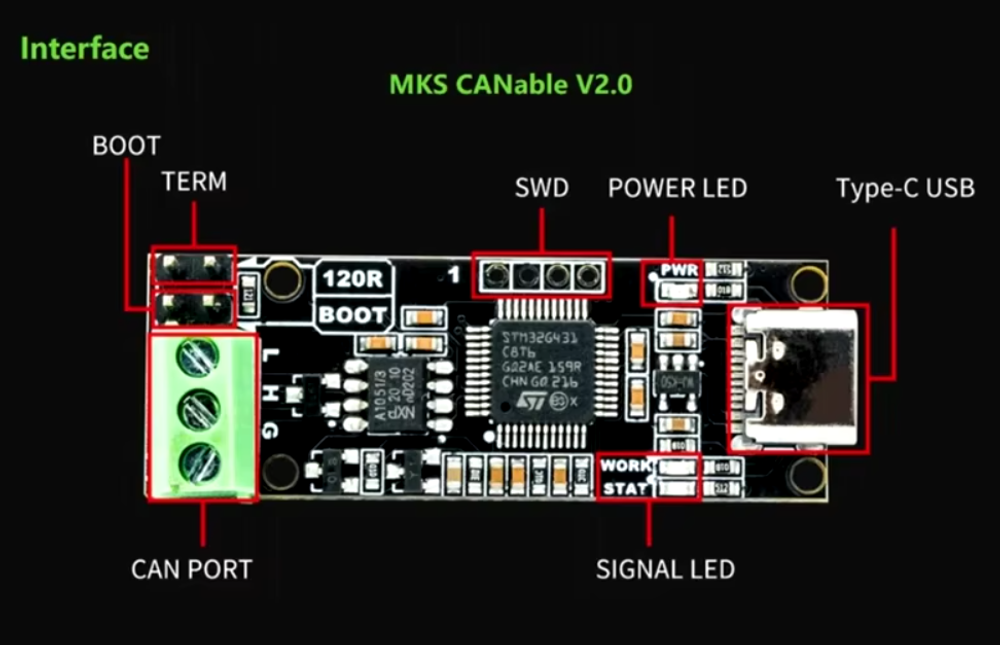 Адаптер трансивера MKS CANable V2.0