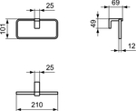 Полотенцедержатель кольцо Ideal Standard CONCA T4502AA