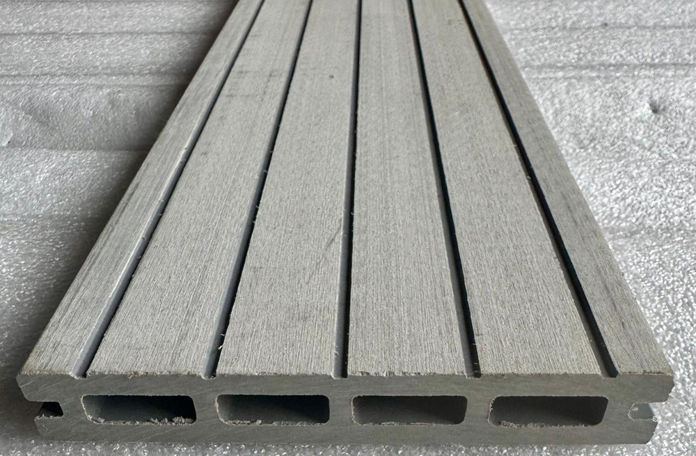 Террасная доска ДПК Best decking Light Тиснение/широкий вельвет цвет: Серый