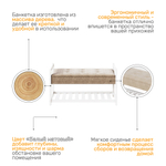Банкетка AIRIS 1, цвет белый матовый + ткань 208