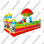 Коммерческий надувной батут "Грибная поляна" 9,1*5*5,5