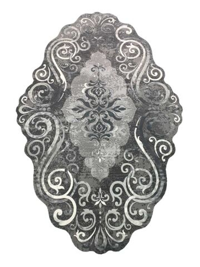 Ковер Safir 00858G Grey/Grey Овал (1.95 х 2.9)
