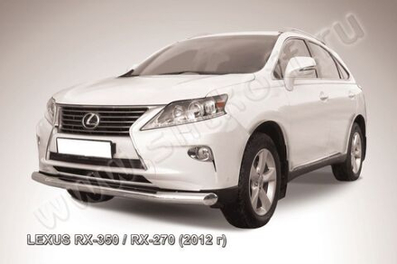 Защита переднего бампера (нержавейка) Lexus RX-350 RX-270 (2012-2015) d76
