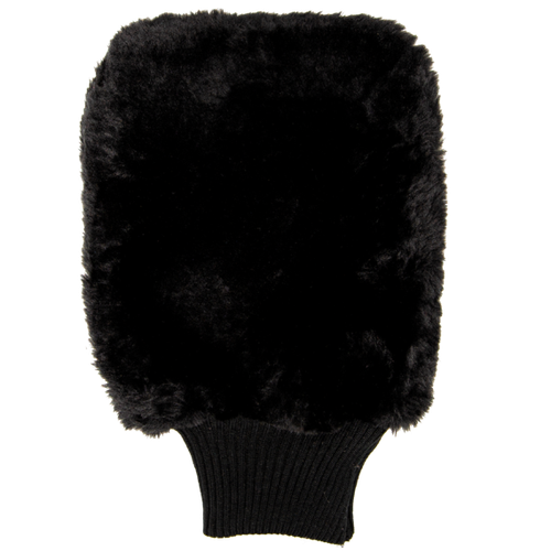LERATON BLACK WOOL MITT MW6 Варежка Черная из искусственного меха для бережной мойки.