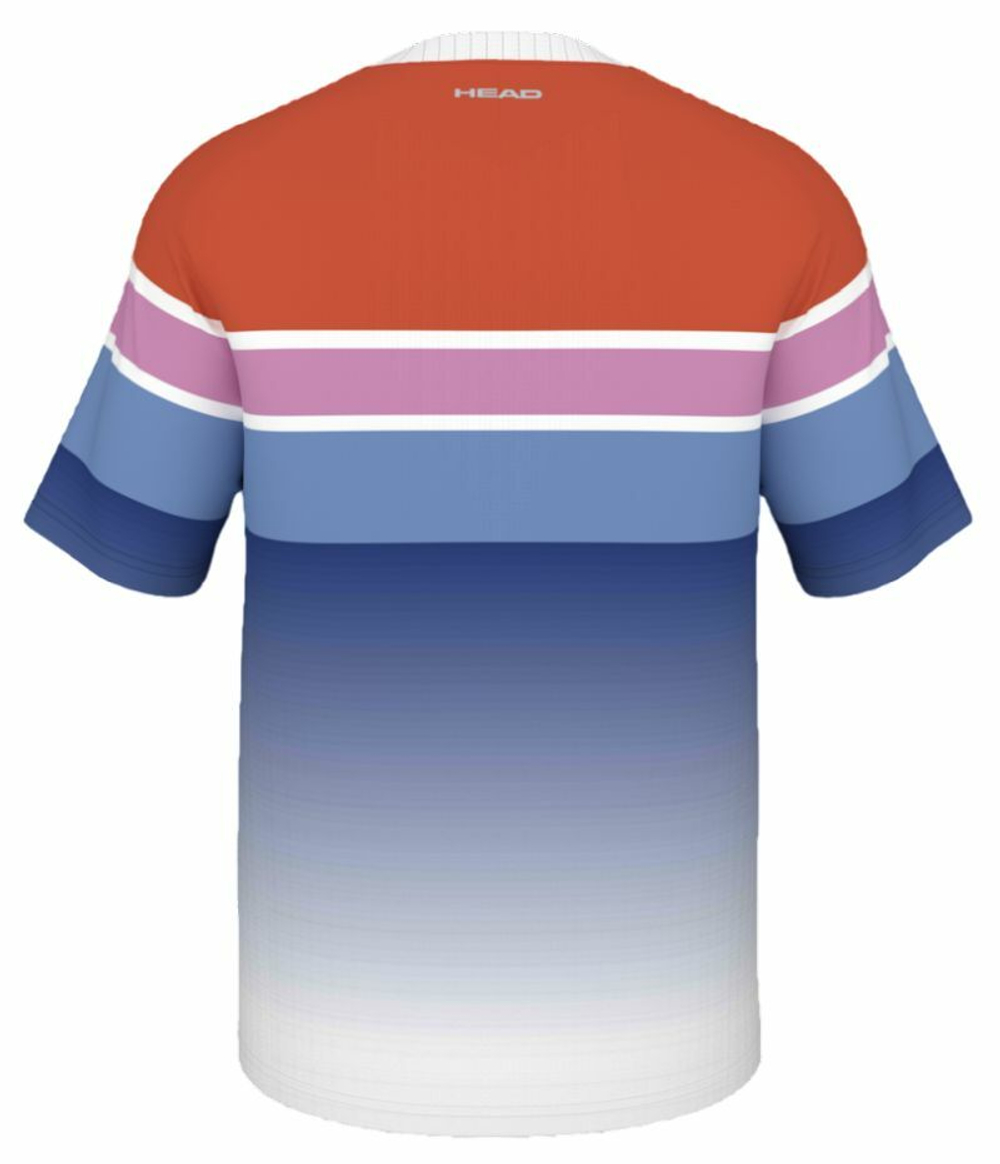 Мужская теннисная футболка Head Performance MC Paris T-Shirt - orange alert/royal